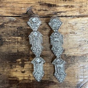 Silver Art Deco Earrings